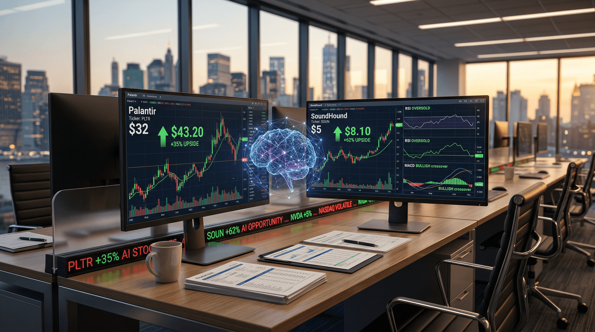 AI Stocks: Motl Predicts 35% PLTR, 62% SOUN Upside