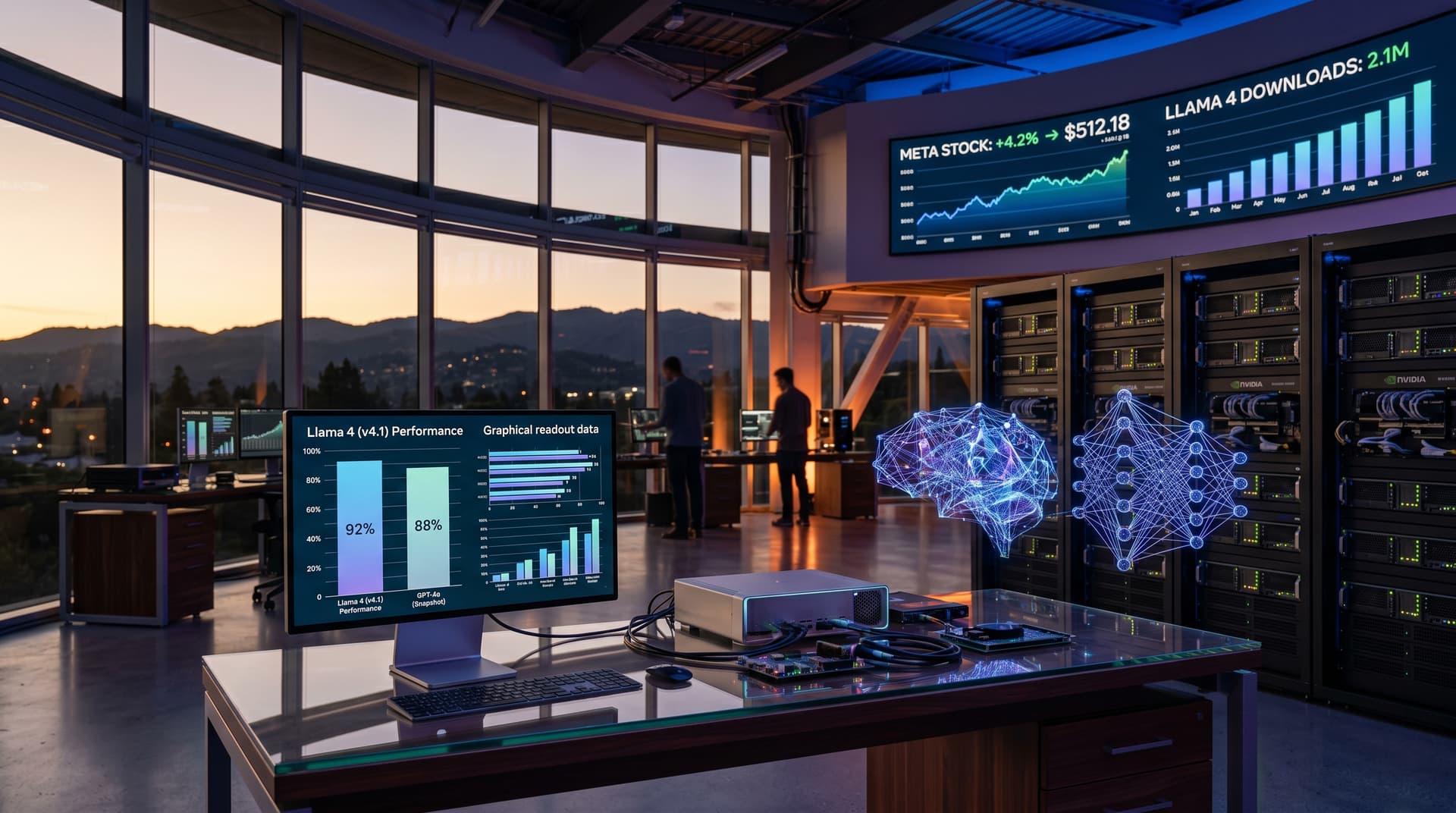 Meta AI Model Llama 4 Beats GPT-4o by 25%, Stock +4.2% to $512