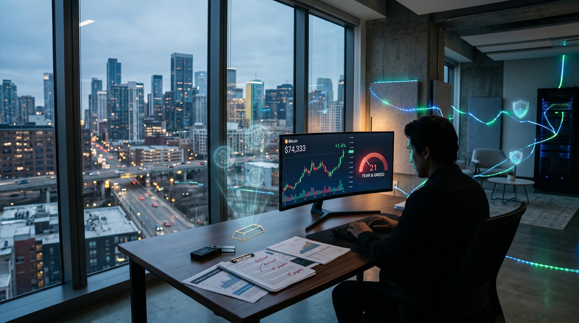 Startup CEOs Stockpile Bitcoin as Digital Gold at $74,333 Amid Fear Dip