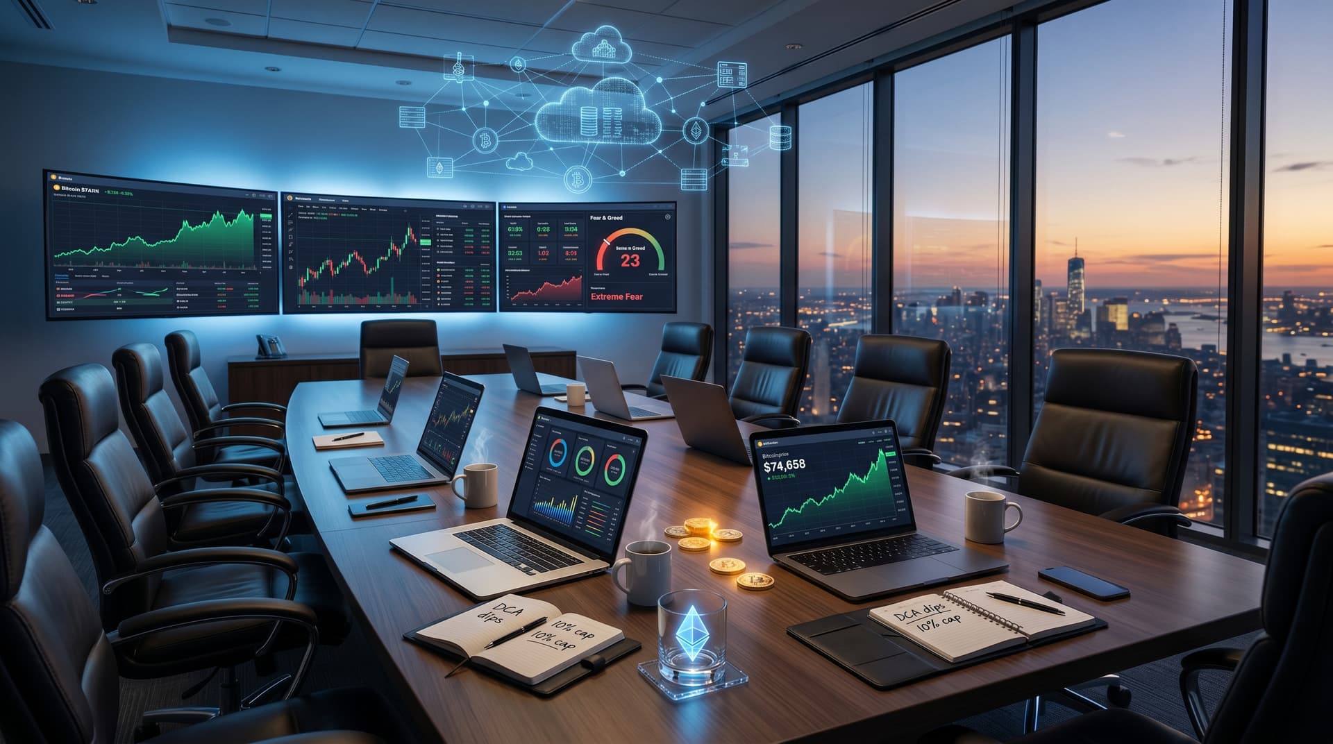 Startup Treasuries Crypto Surge at BTC $74K Fear 23