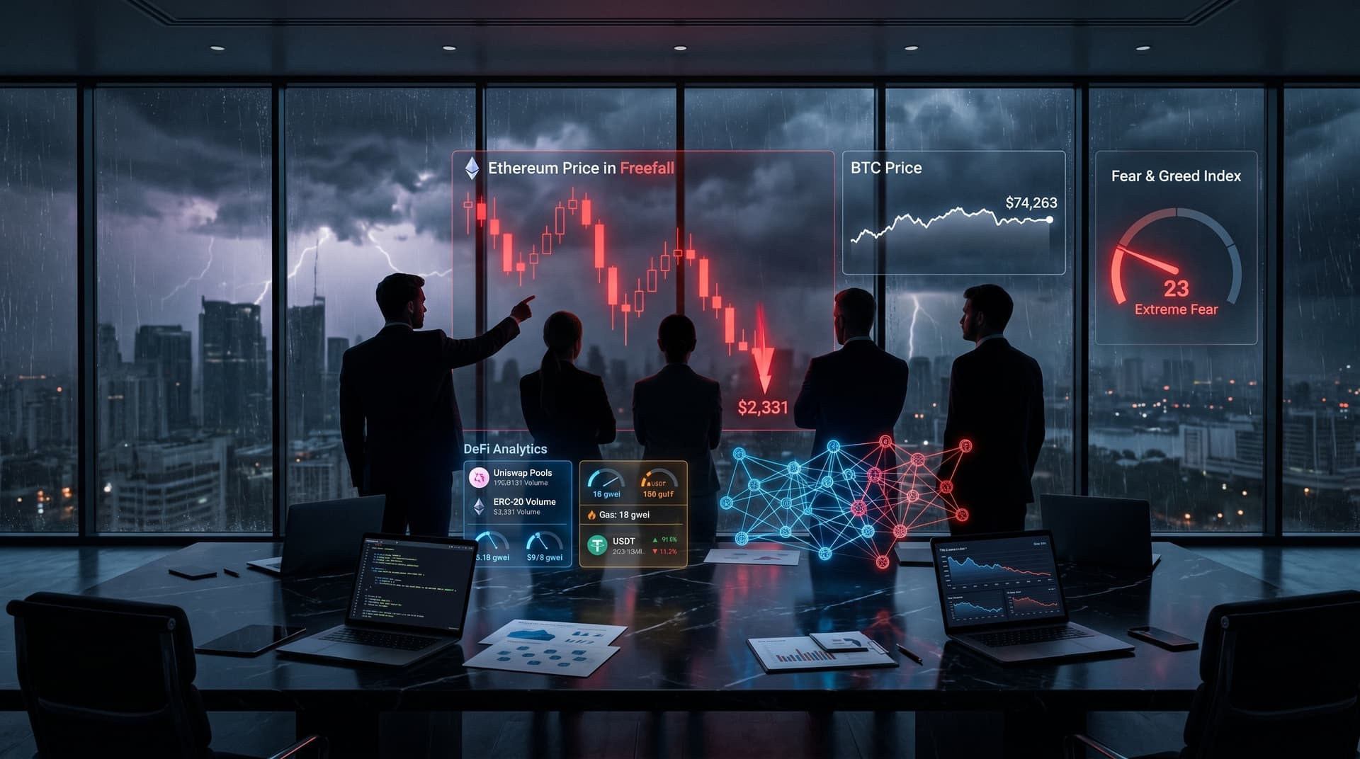 Ethereum Price Dips 1.4% to $2,331 as Fear & Greed Index Hits Extreme 23 Low