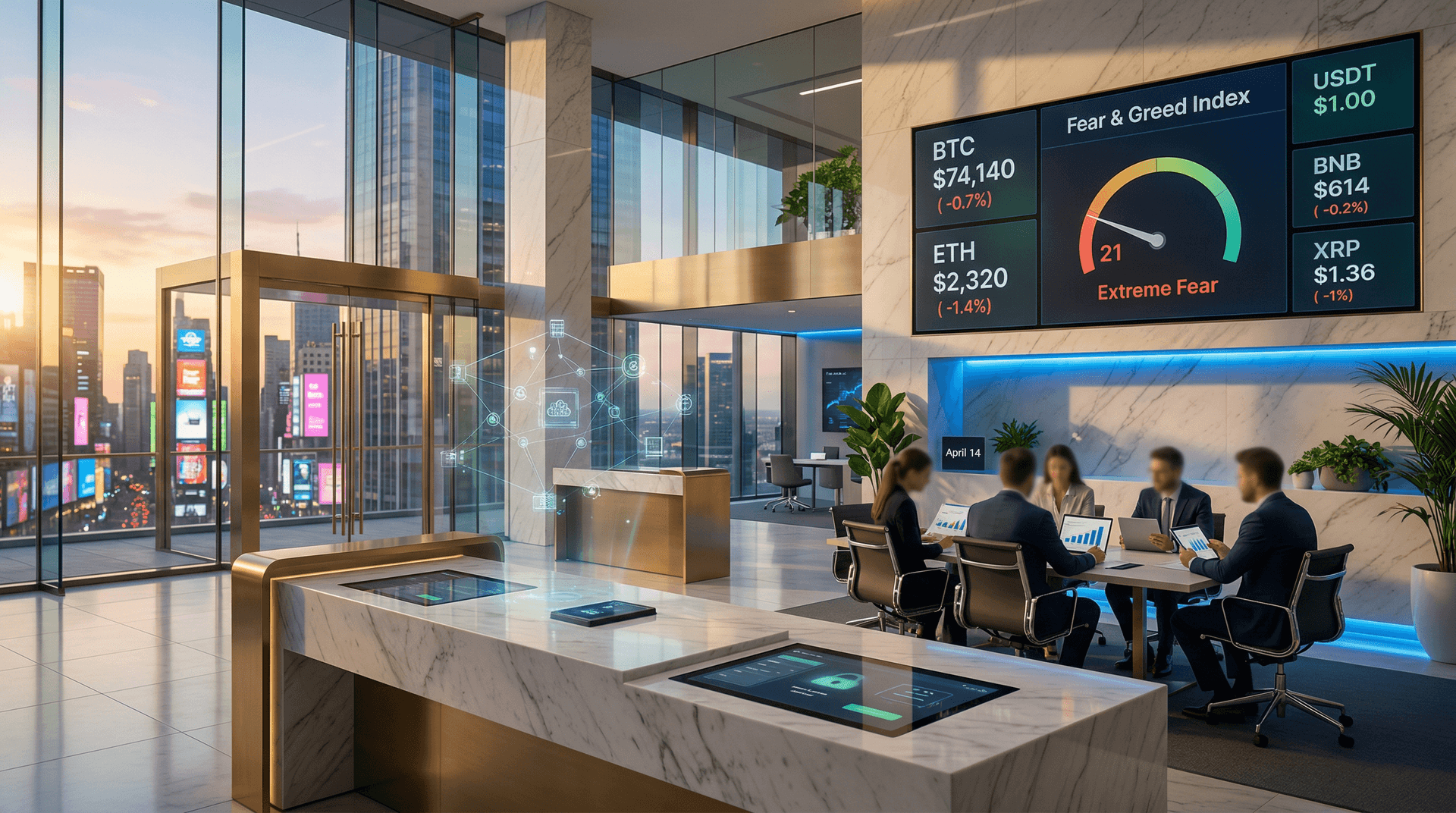 Credit Unions Crypto Surge as BTC Hits $74K, Fear Index 21