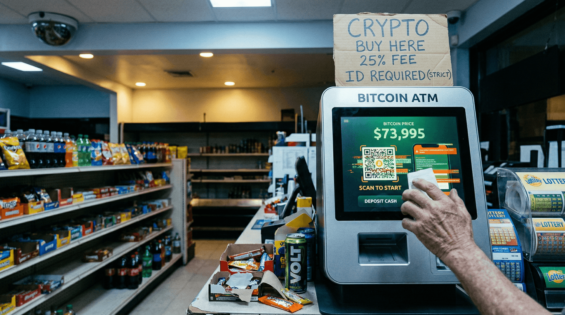 Crypto Kiosk Scams Cost Centralia Senior $8,500 as Fear Index Hits 23