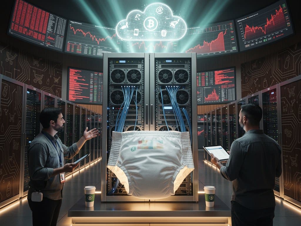 Diaper transforming into cloud server amid crypto fear charts